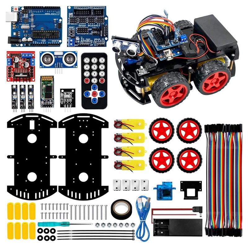 Arduino Robot - Kit de voiture robot intelligente WOWFU-4WD