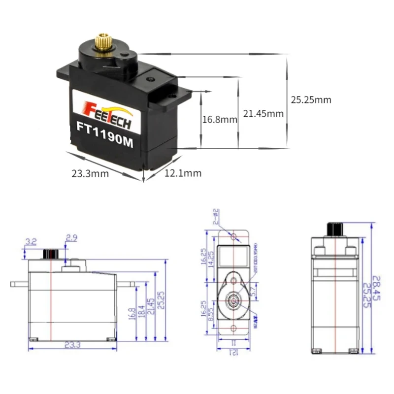 FEETECH FT1190M 4.8-6v 3.5kg S - Microbit avis et prix