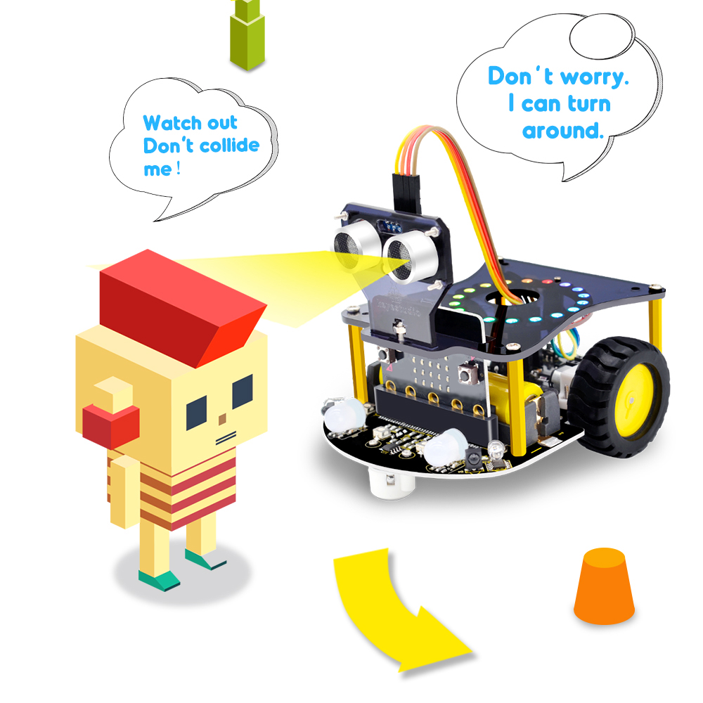 Kit de voiture Robot Kidsbits  - Microbit Robot avis et prix